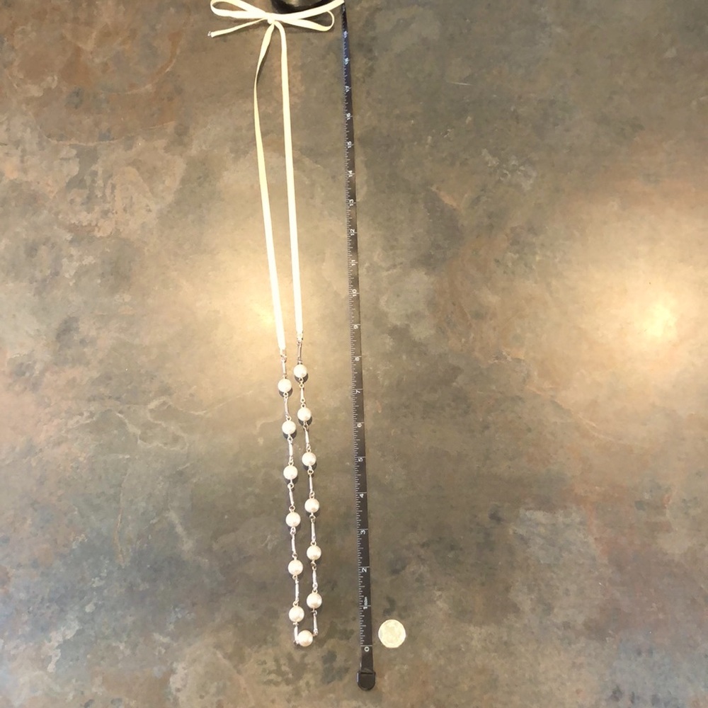 Peachy pink pearl necklace